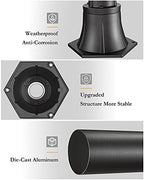 Outdoor Post Light Pole with Base, HWH Outside Lamp Post Accessories, Black Aluminum Mounting Pole and Base for, alternate