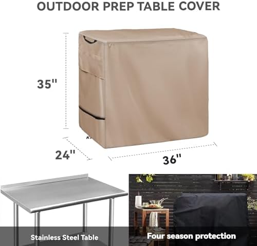 Outdoor Prep Table Cover, Compatible with 36" Outdoor Utility Cart, alternate view 3