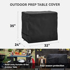 Outdoor Prep Table Cover, for 32 inch Ooni Medium Table, Black in Black, alternate view 3