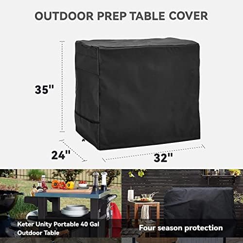 Outdoor Prep Table Cover, for 32 inch Ooni Medium Table, Black in Black, alternate view 3