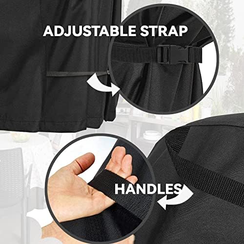 Outdoor Prep Table Cover, for 32 inch Ooni Medium Table, Black in Black, alternate view 5