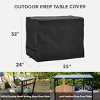 Outdoor Prep Table Cover for Keter Unity Small Portable Table Black, alternate view 3