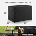 Outdoor Prep Table Cover for PC3404S Rolling Dining Table Compatible, alternate view 3