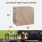 Outdoor Prep Table Cover for PC3404S Rolling Dining Table, Khaki in Khaki, alternate view 3