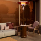 Outdoor Propane Patio Heater, 2-in-1 Table Design, Double-Layer Stainless Steel Burner, with Heavy-Duty, alternate view 2
