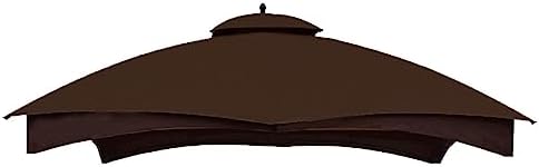 Outdoor Replacement Canopy Top Double Tier Gazebo Roof Cover for Lowe's Allen Roth 10x12 Gazebo #GF-12S004B-1