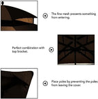 Outdoor Replacement Canopy Top Double Tier Gazebo Roof Cover for Lowe's Allen Roth 10x12 Gazebo #GF-12S004B-1, alternate view