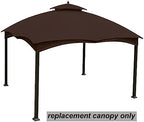 Outdoor Replacement Canopy Top Double Tier Gazebo Roof Cover for Lowe's Allen Roth 10x12 Gazebo #GF-12S004B-1, alternate view