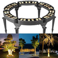Outdoor Ring Tree Lights, Plug in LED Landscape Uplighting for Trees, 3000K Warm White, IP65 Waterproof, 120V