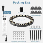 Outdoor Ring Tree Lights, Plug in LED Landscape Uplighting for Trees, 3000K Warm White, IP65 Waterproof, 120V, alternate view