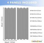 Outdoor Sheer Curtains for Patio Waterproof 4 Pcs 54x108 Inch Grey in 54x108 Inch in Grey, alternate view 6