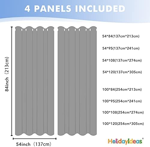 Outdoor Sheer Curtains for Patio Waterproof 4 Pcs 54x120 Inch Silver in 54x120 Inch in Silver, alternate view 6