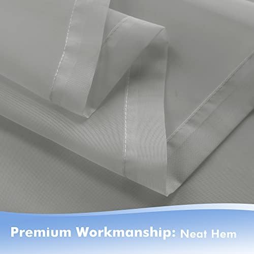 Outdoor Sheer Curtains for Patio Waterproof 4 Pcs 54x95 Inch Silver in 54x95 Inch in Silver, alternate view 5