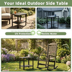 Outdoor Side Table, 2-Tier Weather Resistants Small Table, alternate view 5