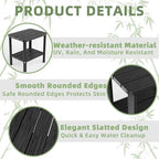 Outdoor Side Table, 2-Tier Weather Resistants Small Table, alternate view 6