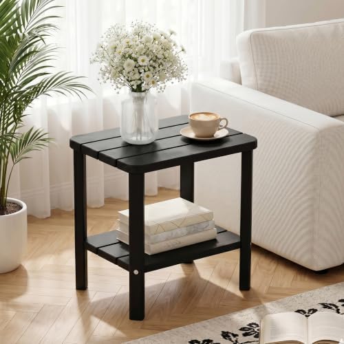 Outdoor Side Table, 2PCS Weather Resistant Small Outdoor Table, alternate view 2