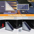 Outdoor Stair Lights 12 Pack, Solar Step Lights Waterproof IP67, alternate view 6
