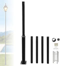 Outdoor Street Light Pole with Ground Cage & Base, 20FT 114+76mm