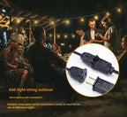 Outdoor String Light 50FT Patio Black with 52 Shatterproof G40 LED Clear Globe Bulbs for Indoor/Outdoor, alternate view 6