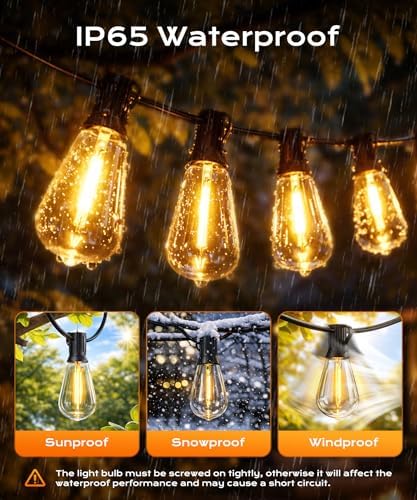 Outdoor String Lights, 100 FT Patio Lights for Outside, alternate view 6