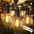 Outdoor String Lights, 100FT 50+2 G40 Bulbs Shatterproof Patio Lights, IP65 Waterproof Dimmable Hanging