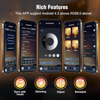 Outdoor String Lights 100FT, APP & Remote Control Dimmable Patio Lights, Plug in LED String Lights with Timer, alternate view