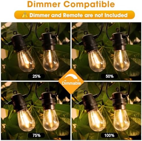 Outdoor String Lights, 100FT LED Waterproof Patio Lights, alternate view 4
