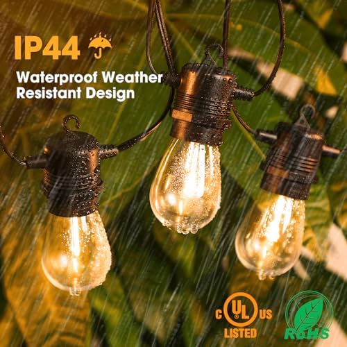 Outdoor String Lights, 100FT LED Waterproof Patio Lights, alternate view 6