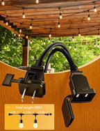 Outdoor String Lights 105 FT Outside Waterproof Commercial Grade ETL, alternate view 5