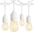 Outdoor String Lights 105FT, S14 Waterproof Patio Lighting, White in White