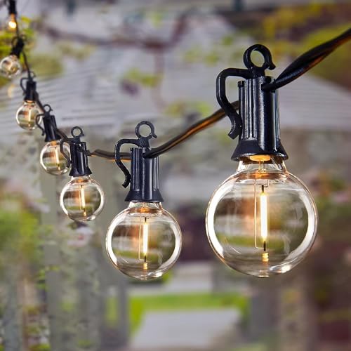 Outdoor String Lights, 109FT G40 LED IP65 Waterproof Patio Lights