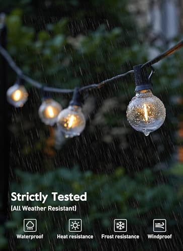 Outdoor String Lights, 109FT G40 LED IP65 Waterproof Patio Lights, alternate view 5