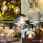 Outdoor String Lights 120 FT Waterproof Patio Light 63 LED Bulbs, alternate view 3