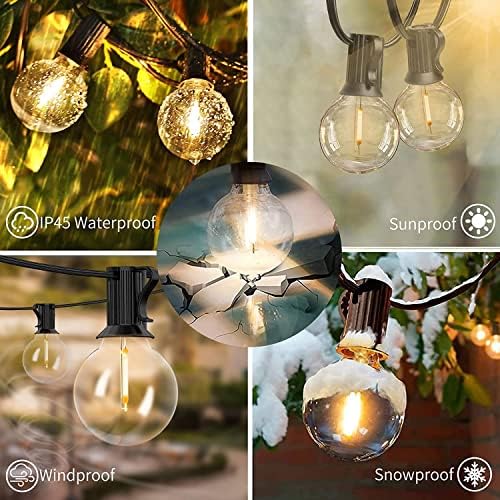 Outdoor String Lights 120 FT Waterproof Patio Light 63 LED Bulbs, alternate view 3