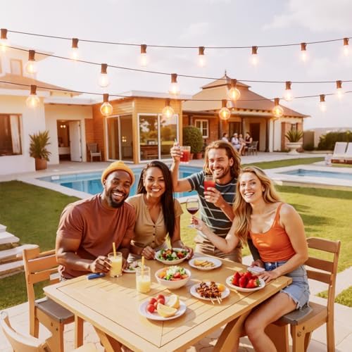 Outdoor String Lights 120 FT Waterproof Patio Light 63 LED Bulbs, alternate view 6