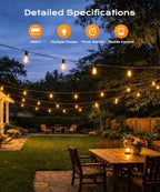 Outdoor String Lights, 150 FT Patio Lights for Outside, alternate view 2