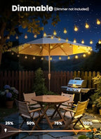 Outdoor String Lights, 159FT 77 LED Bulbs String Lights, IP65 Waterproof Connectable G40 Outside Patio Light for, alternate