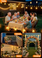 Outdoor String Lights, 159FT 77 LED Bulbs String Lights, IP65 Waterproof Connectable G40 Outside Patio Light for, alternate