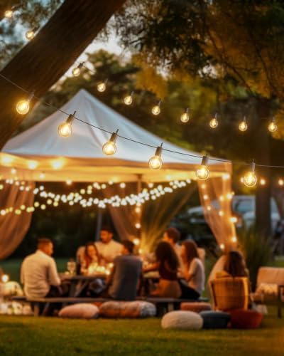 Outdoor String Lights, 159FT G40 LED IP65 Waterproof Patio Lights, alternate view 2