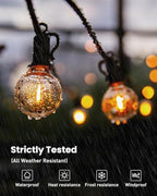 Outdoor String Lights, 159FT G40 LED IP65 Waterproof Patio Lights, alternate view 3