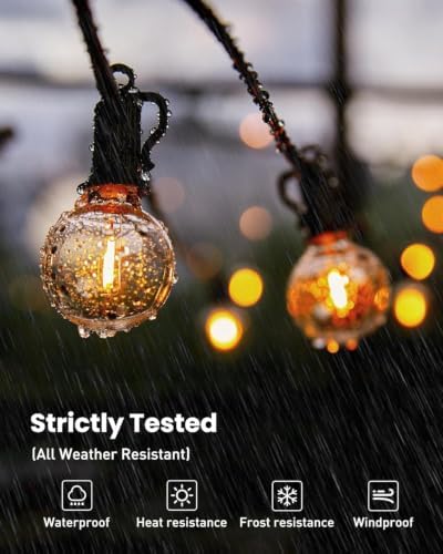 Outdoor String Lights, 159FT G40 LED IP65 Waterproof Patio Lights, alternate view 3