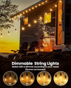 Outdoor String Lights, 159FT G40 LED IP65 Waterproof Patio Lights, alternate view 4