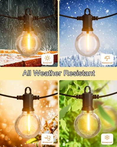 Outdoor String Lights, 200FT G40 LED IP65 Waterproof Patio Lights, alternate view 2