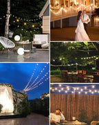 Outdoor String Lights, 200FT G40 LED IP65 Waterproof Patio Lights, alternate view 7