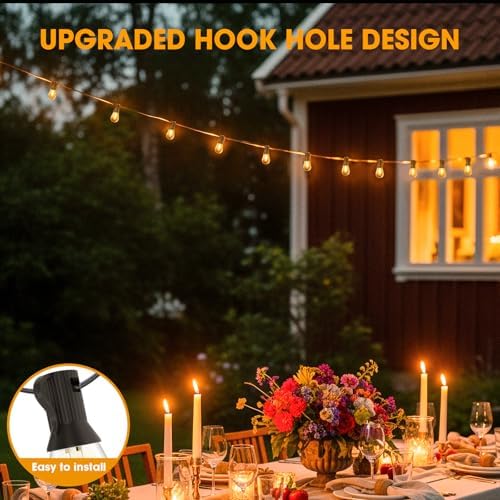 Outdoor String Lights, 25FT LED Waterproof Patio Lights, alternate view 5