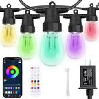 Outdoor String Lights 27FT, Color Changing Patio Lights, Waterproof
