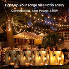 Outdoor String Lights, 27FT LED Patio Lights with 13 Dimmable Plastic G40 Globe Bulbs(1 Spare), 2200K Waterproof, alternate