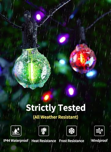 Outdoor String Lights 29 Feet G40 LED Patio Lights, RGB, Remote, alternate view 3