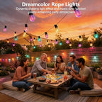 Outdoor String Lights, 290FT RGB+IC Outside Light Dimmable Shatterproof LED Bulbs, IP67 Waterproof Chasing, alternate view 5