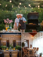 Outdoor String Lights 30FT Patio Lights with 25 Edison Glass Bulb, alternate view 6